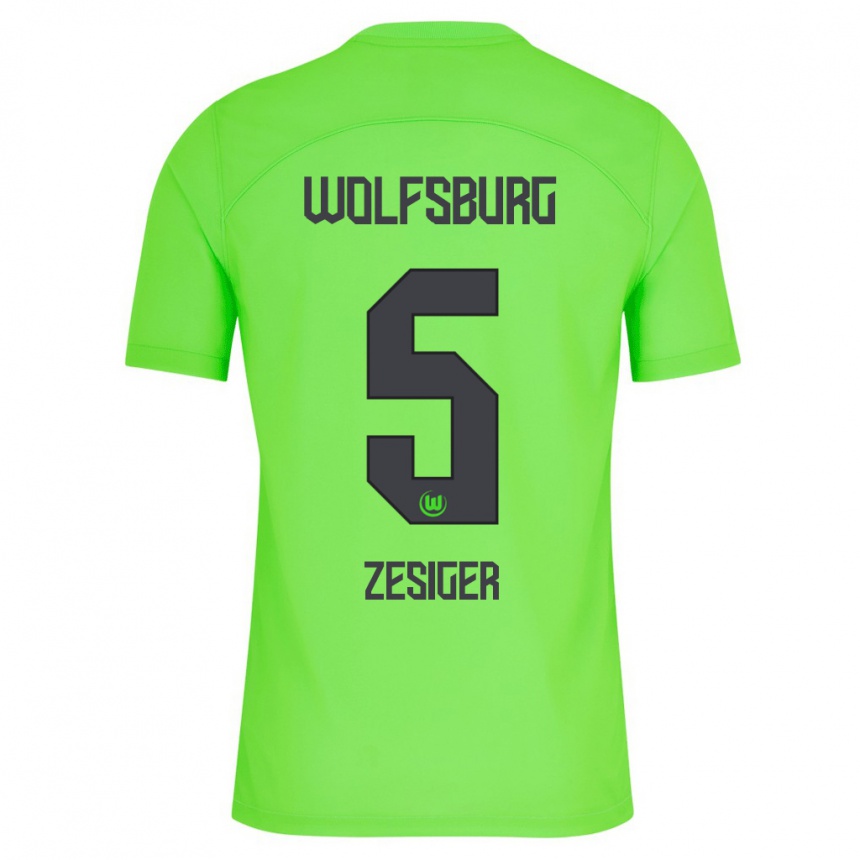 Hombre Fútbol Camiseta Cédric Zesiger #5 Verde 1ª Equipación 2023/24 Perú