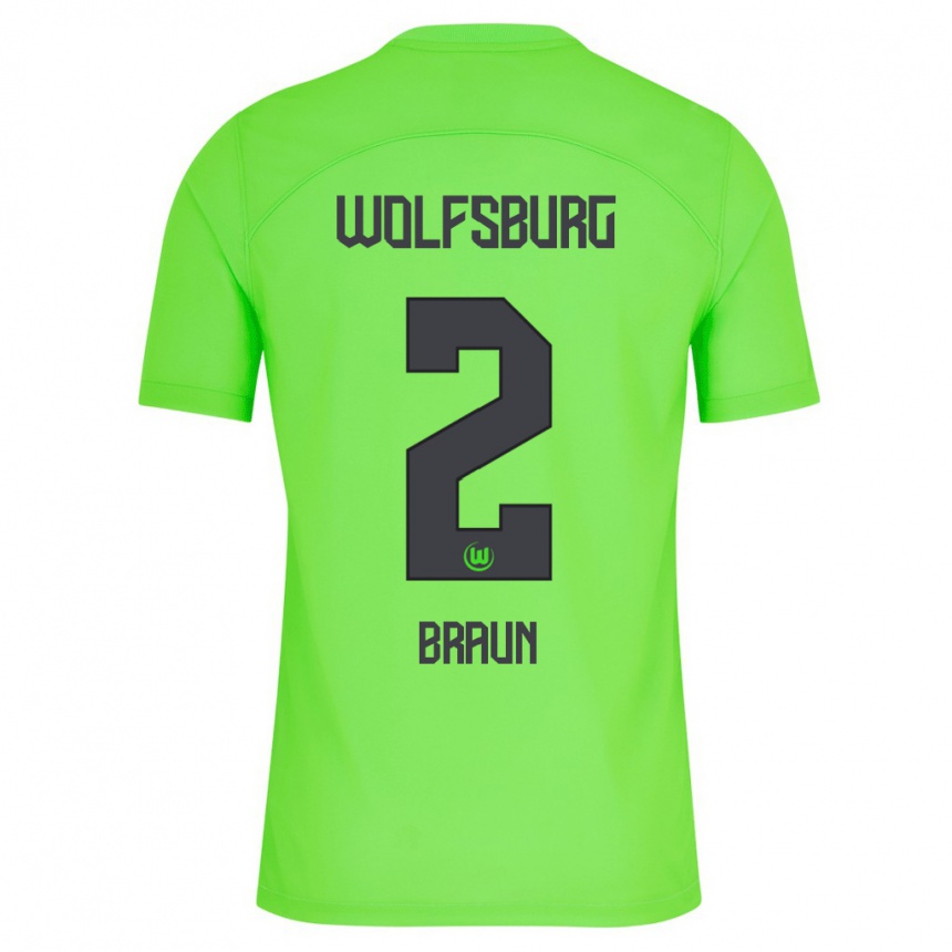 Hombre Fútbol Camiseta Manuel Braun #2 Verde 1ª Equipación 2023/24 Perú