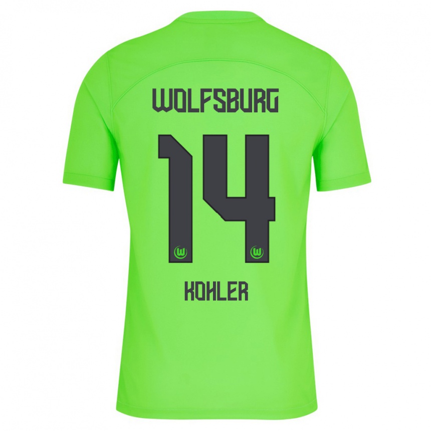 Hombre Fútbol Camiseta Leonard Köhler #14 Verde 1ª Equipación 2023/24 Perú