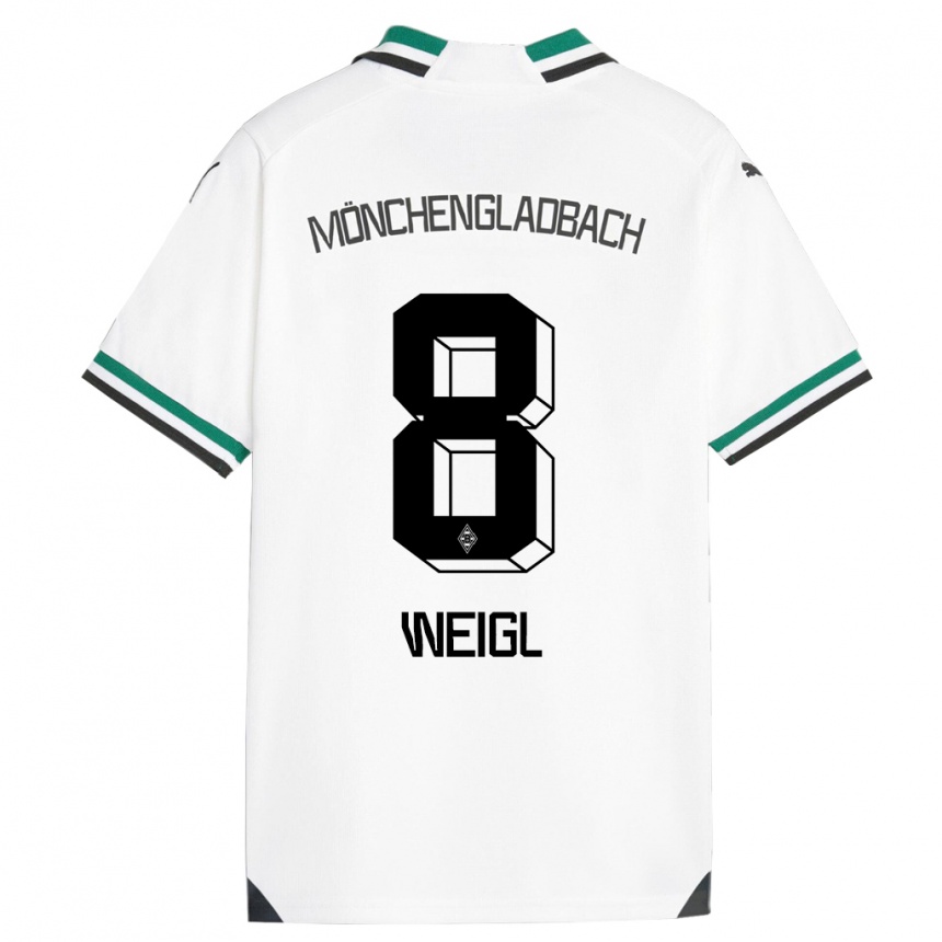 Hombre Fútbol Camiseta Julian Weigl #8 Blanco Verde 1ª Equipación 2023/24 Perú