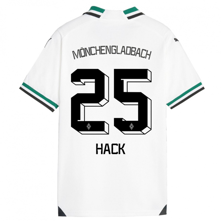 Hombre Fútbol Camiseta Robin Hack #25 Blanco Verde 1ª Equipación 2023/24 Perú