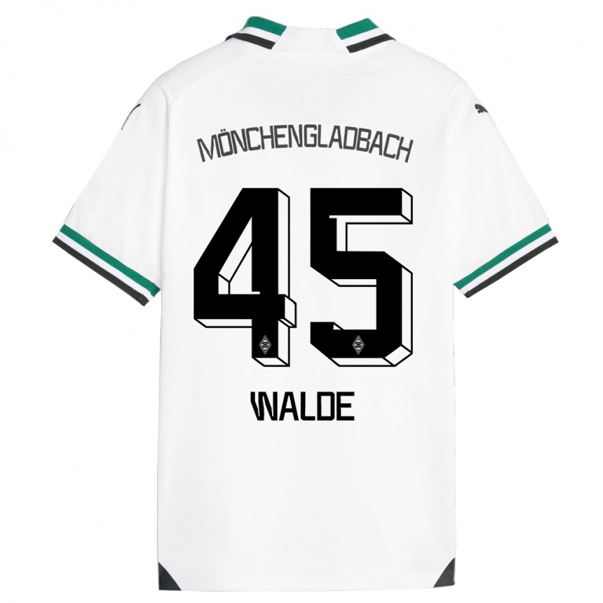 Hombre Fútbol Camiseta Simon Walde #45 Blanco Verde 1ª Equipación 2023/24 Perú