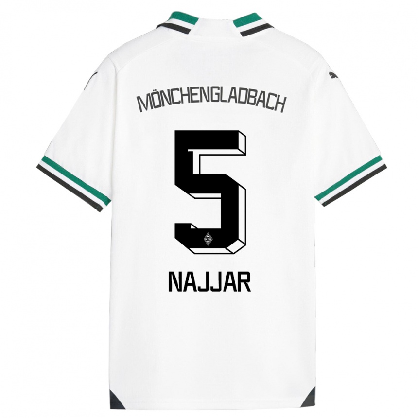 Hombre Fútbol Camiseta Jamil Najjar #5 Blanco Verde 1ª Equipación 2023/24 Perú