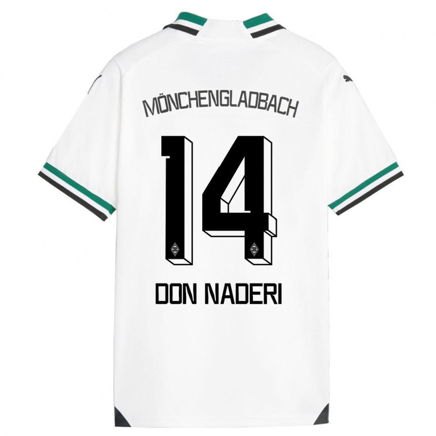 Hombre Fútbol Camiseta Ryan Don Naderi #14 Blanco Verde 1ª Equipación 2023/24 Perú