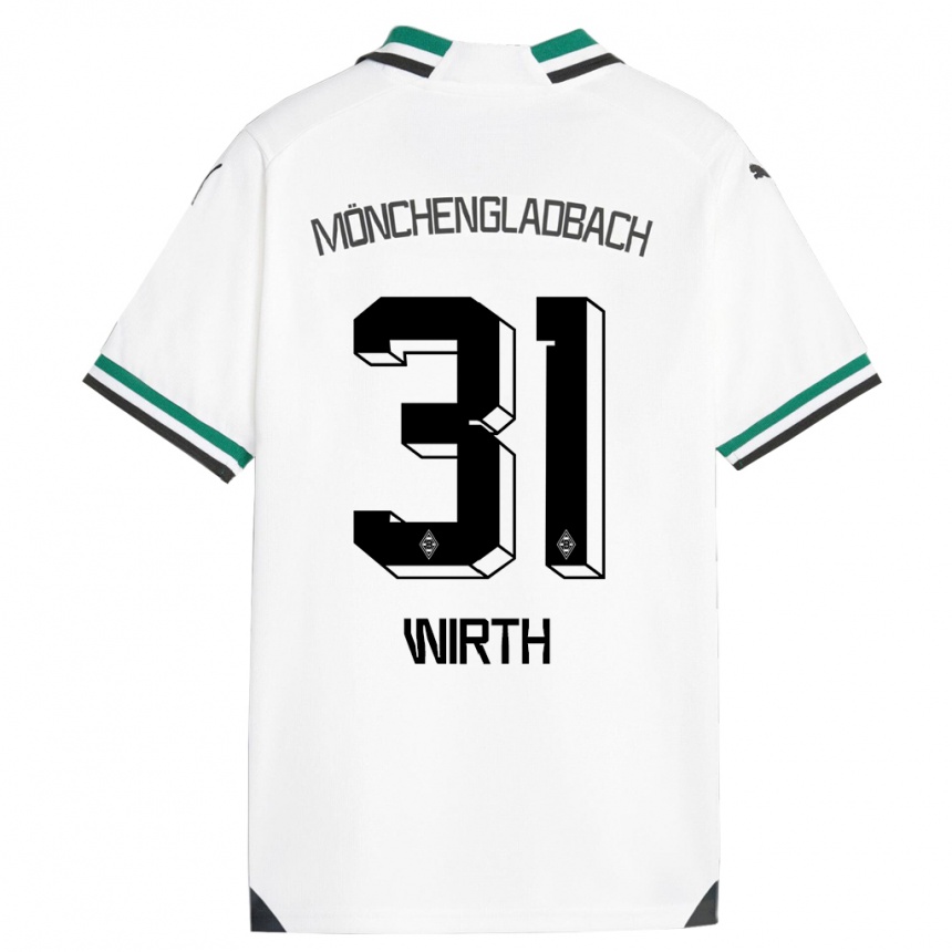 Hombre Fútbol Camiseta Linus Wirth #31 Blanco Verde 1ª Equipación 2023/24 Perú