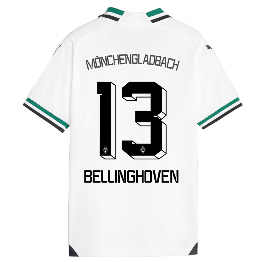 Hombre Fútbol Camiseta Christina Bellinghoven #13 Blanco Verde 1ª Equipación 2023/24 Perú