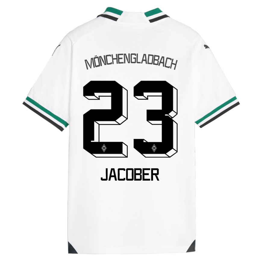 Hombre Fútbol Camiseta Magdalena Jacober #23 Blanco Verde 1ª Equipación 2023/24 Perú