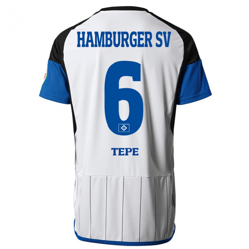 Hombre Fútbol Camiseta Niklas Tepe #6 Blanco 1ª Equipación 2023/24 Perú