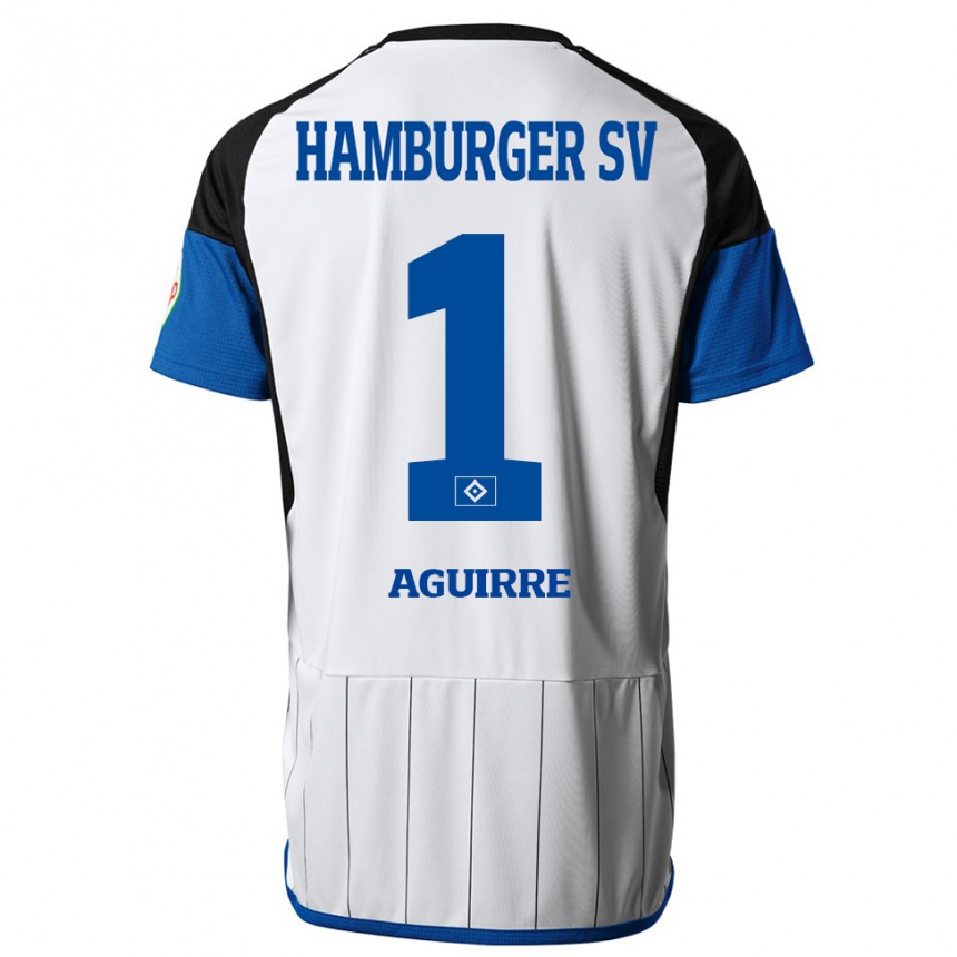 Hombre Fútbol Camiseta José Aguirre #1 Blanco 1ª Equipación 2023/24 Perú