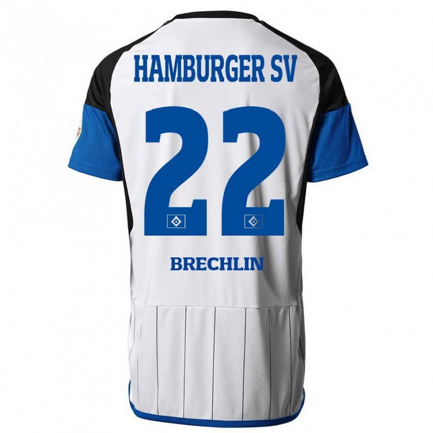 Hombre Fútbol Camiseta Bjarne Brechlin #22 Blanco 1ª Equipación 2023/24 Perú