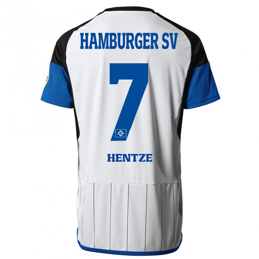 Hombre Fútbol Camiseta Tanita-Tammy Hentze #7 Blanco 1ª Equipación 2023/24 Perú