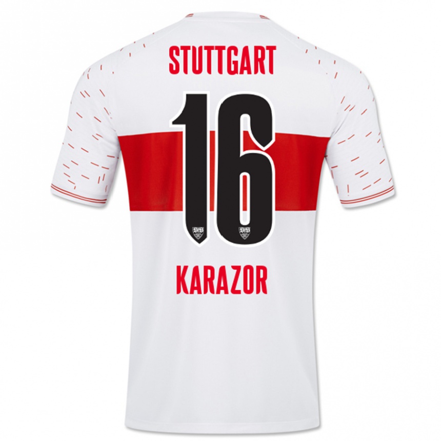 Hombre Fútbol Camiseta Atakan Karazor #16 Blanco 1ª Equipación 2023/24 Perú