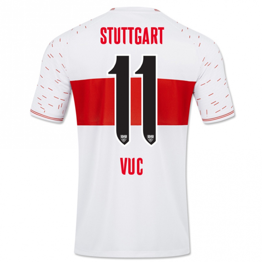 Hombre Fútbol Camiseta Patrick Vuc #11 Blanco 1ª Equipación 2023/24 Perú