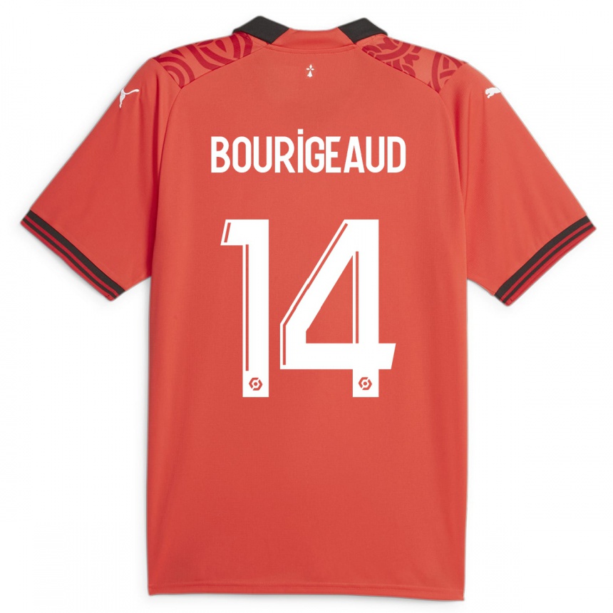 Hombre Fútbol Camiseta Benjamin Bourigeaud #14 Rojo 1ª Equipación 2023/24 Perú