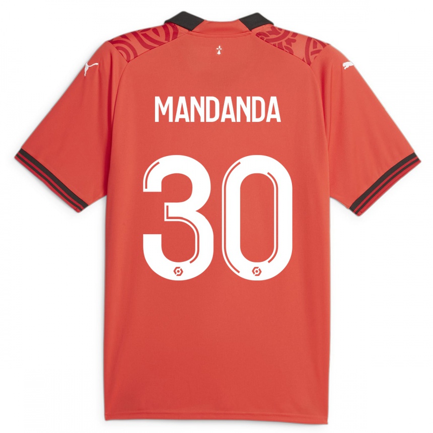 Hombre Fútbol Camiseta Steve Mandanda #30 Rojo 1ª Equipación 2023/24 Perú