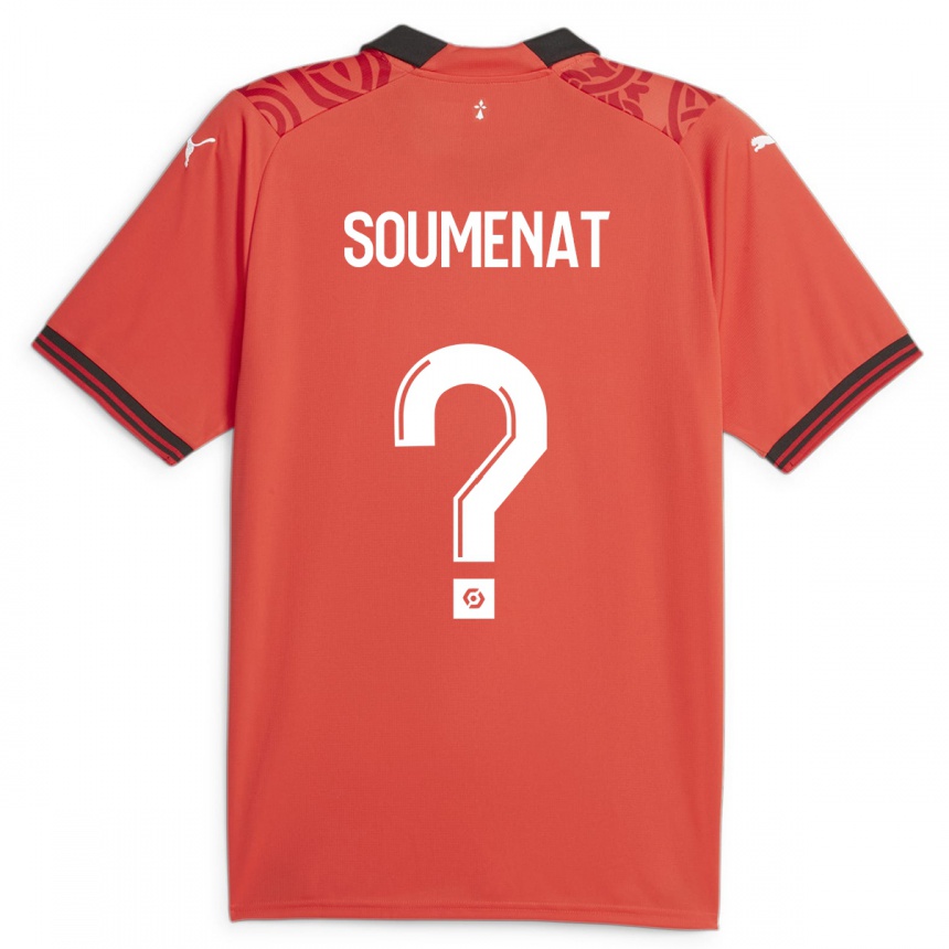 Hombre Fútbol Camiseta Flavien Soumenat #0 Rojo 1ª Equipación 2023/24 Perú