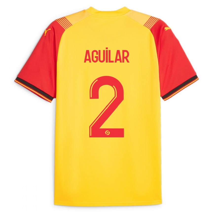 Hombre Fútbol Camiseta Ruben Aguilar #2 Amarillo 1ª Equipación 2023/24 Perú