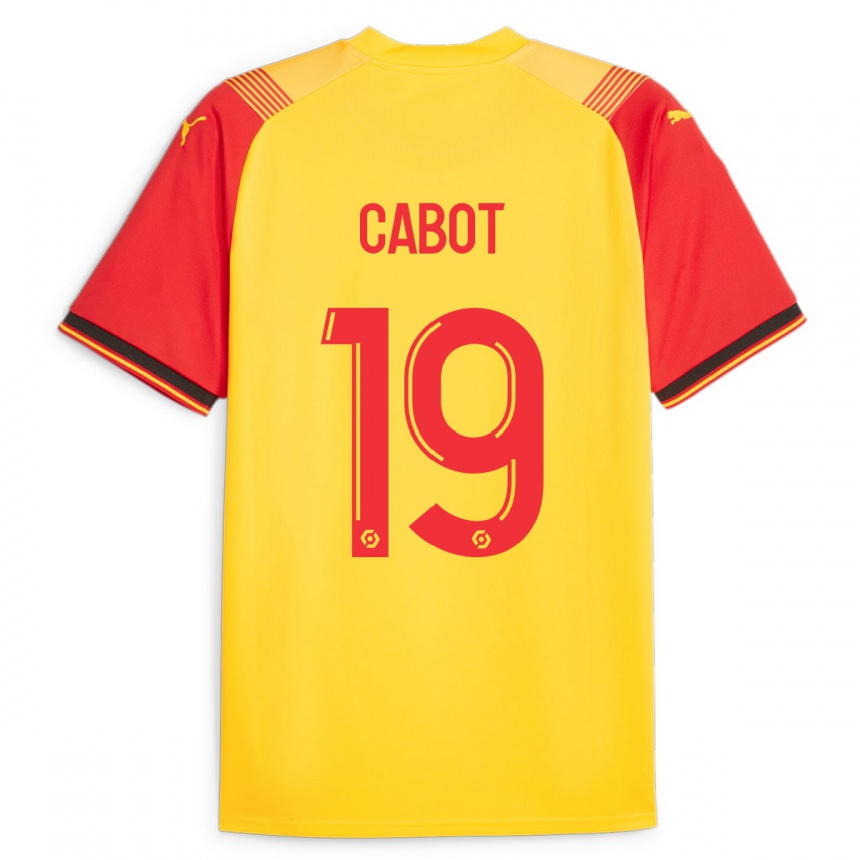 Hombre Fútbol Camiseta Jimmy Cabot #19 Amarillo 1ª Equipación 2023/24 Perú