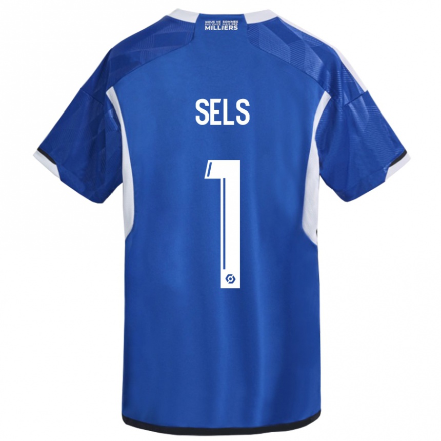 Hombre Fútbol Camiseta Matz Sels #1 Azul 1ª Equipación 2023/24 Perú