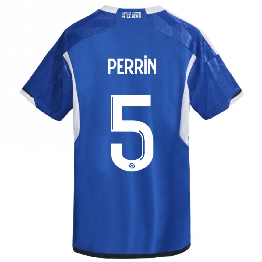 Hombre Fútbol Camiseta Lucas Perrin #5 Azul 1ª Equipación 2023/24 Perú