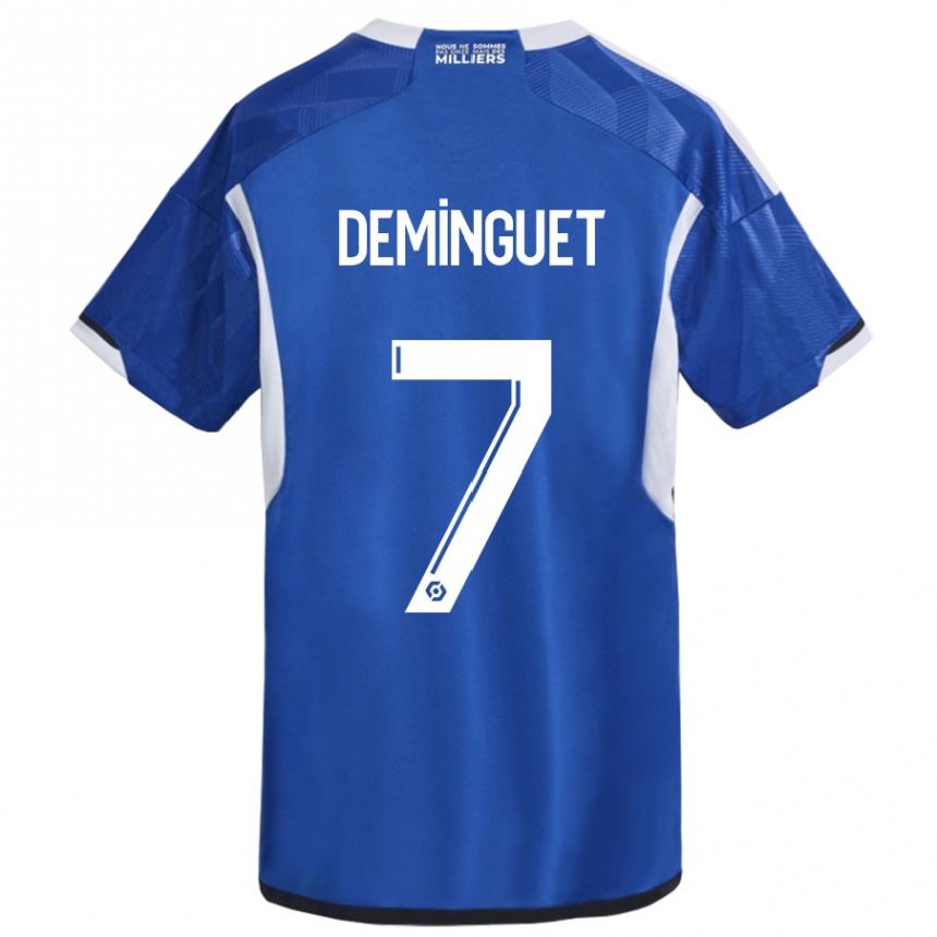 Hombre Fútbol Camiseta Jessy Deminguet #7 Azul 1ª Equipación 2023/24 Perú