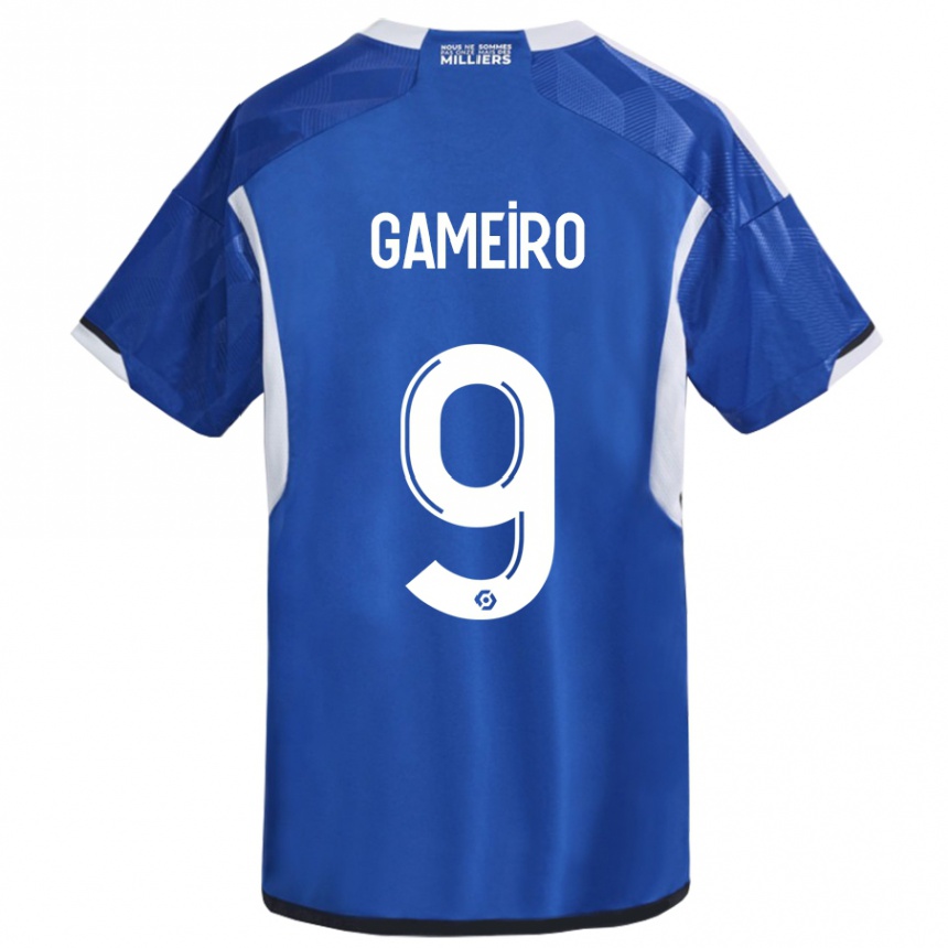 Hombre Fútbol Camiseta Kévin Gameiro #9 Azul 1ª Equipación 2023/24 Perú