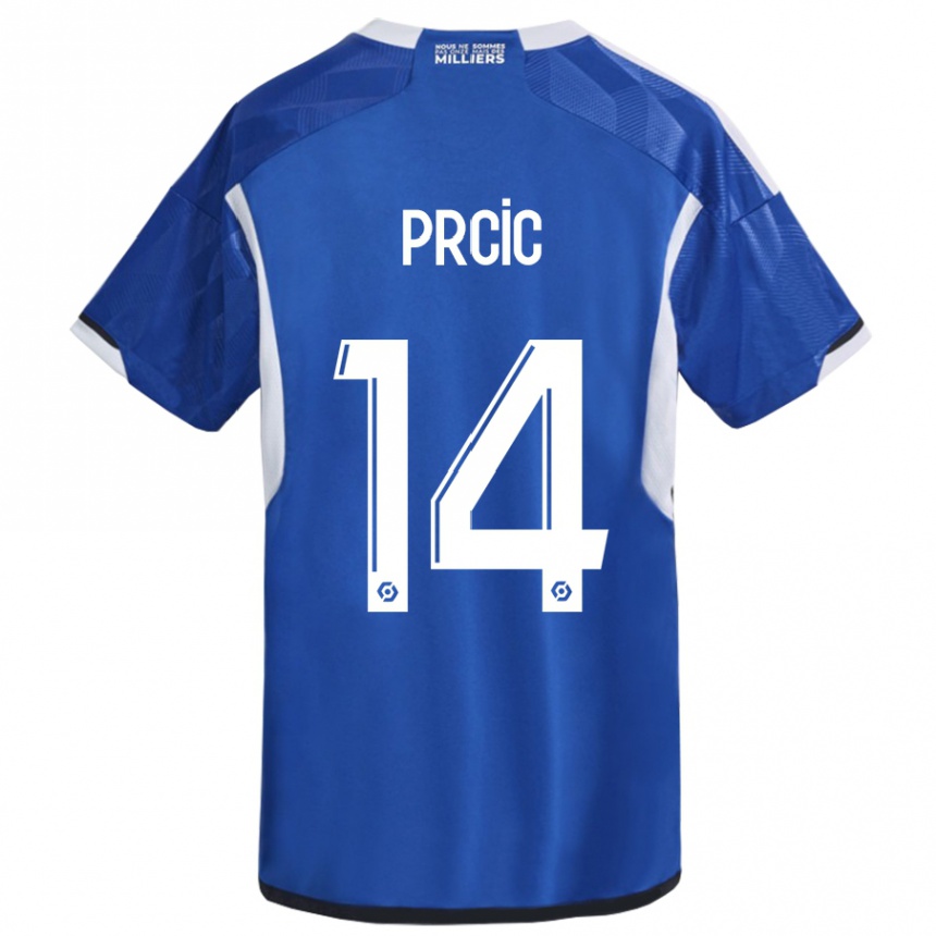 Hombre Fútbol Camiseta Sanjin Prcic #14 Azul 1ª Equipación 2023/24 Perú