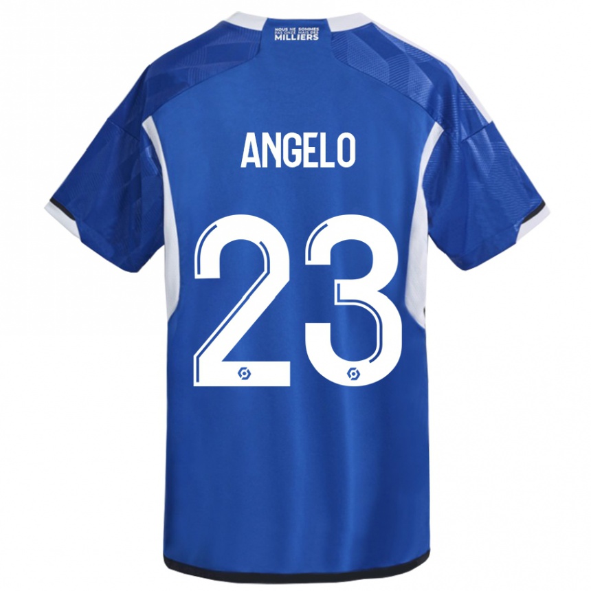 Hombre Fútbol Camiseta Ângelo #23 Azul 1ª Equipación 2023/24 Perú