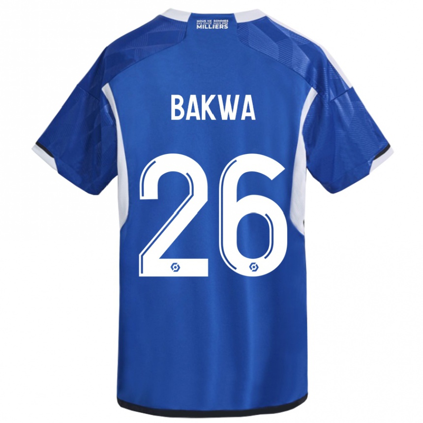 Hombre Fútbol Camiseta Dilane Bakwa #26 Azul 1ª Equipación 2023/24 Perú