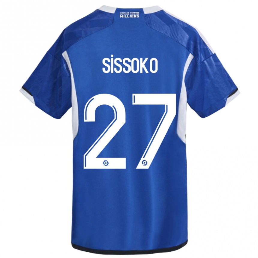 Hombre Fútbol Camiseta Ibrahima Sissoko #27 Azul 1ª Equipación 2023/24 Perú