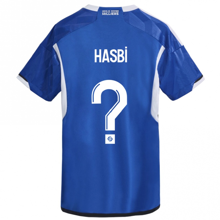 Hombre Fútbol Camiseta Walid Hasbi #0 Azul 1ª Equipación 2023/24 Perú