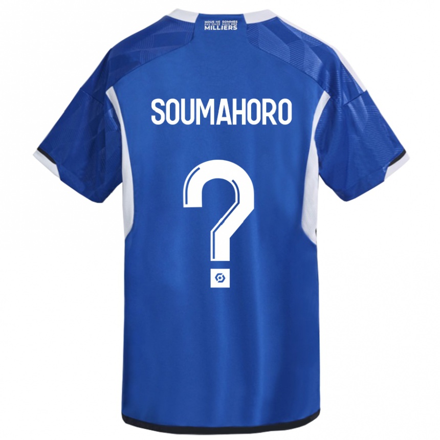 Hombre Fútbol Camiseta Mohamed Soumahoro #0 Azul 1ª Equipación 2023/24 Perú