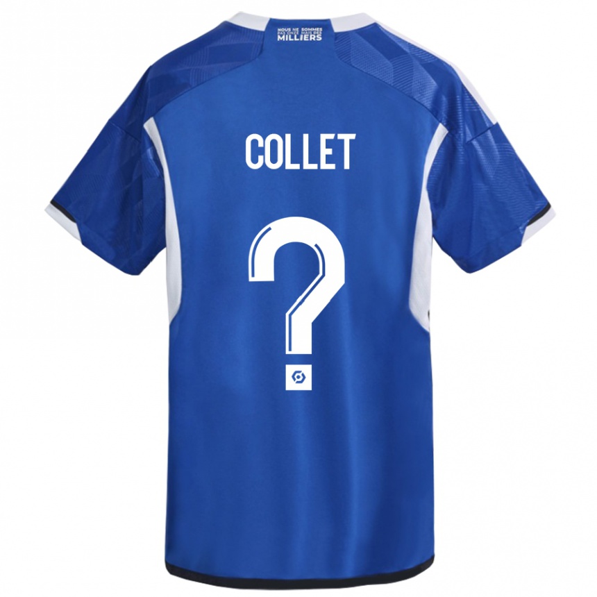 Hombre Fútbol Camiseta Arthur Tirard Collet #0 Azul 1ª Equipación 2023/24 Perú