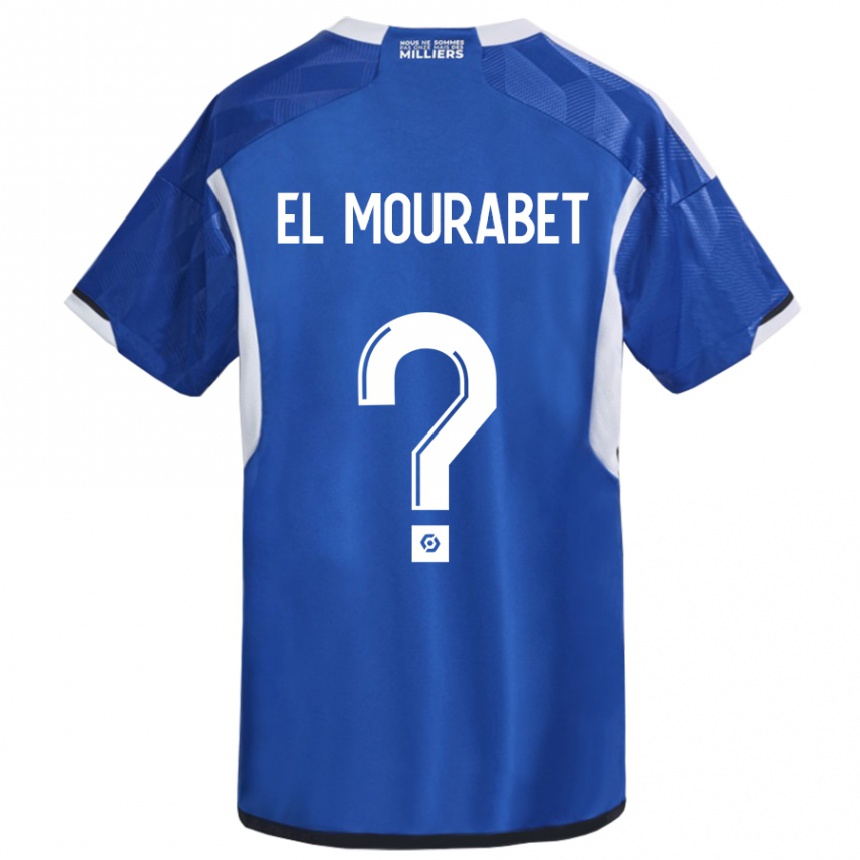 Hombre Fútbol Camiseta Samir El Mourabet #0 Azul 1ª Equipación 2023/24 Perú