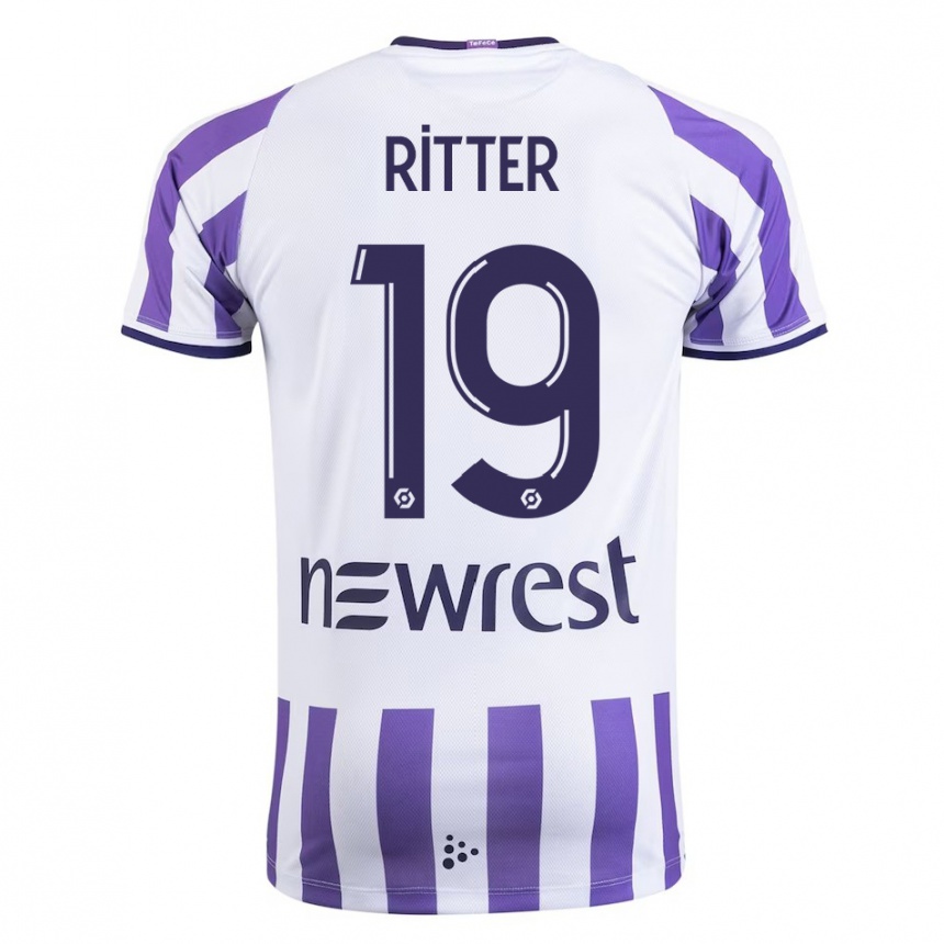 Hombre Fútbol Camiseta Morgane Ritter #19 Blanco 1ª Equipación 2023/24 Perú