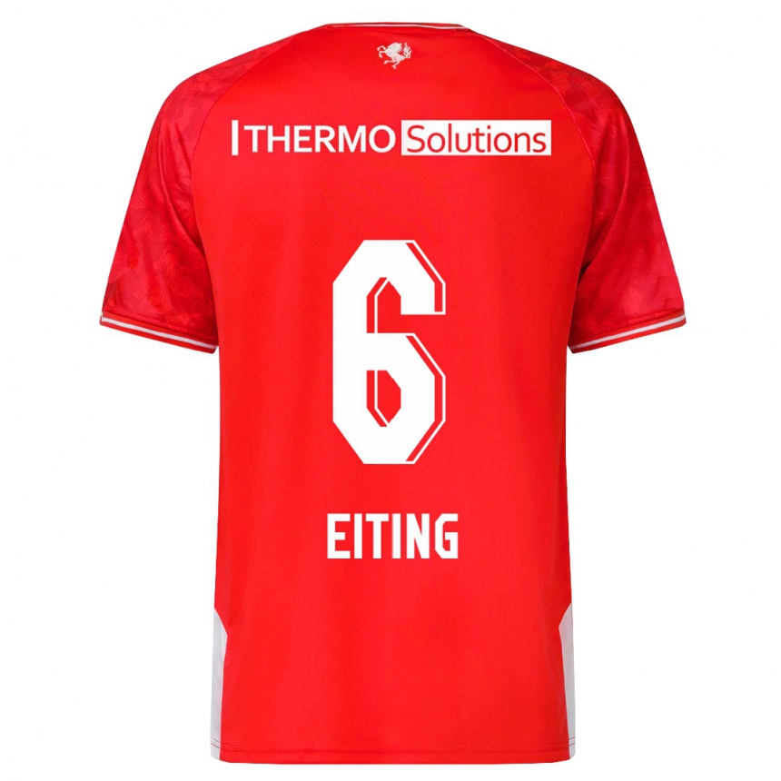 Hombre Fútbol Camiseta Carel Eiting #6 Rojo 1ª Equipación 2023/24 Perú