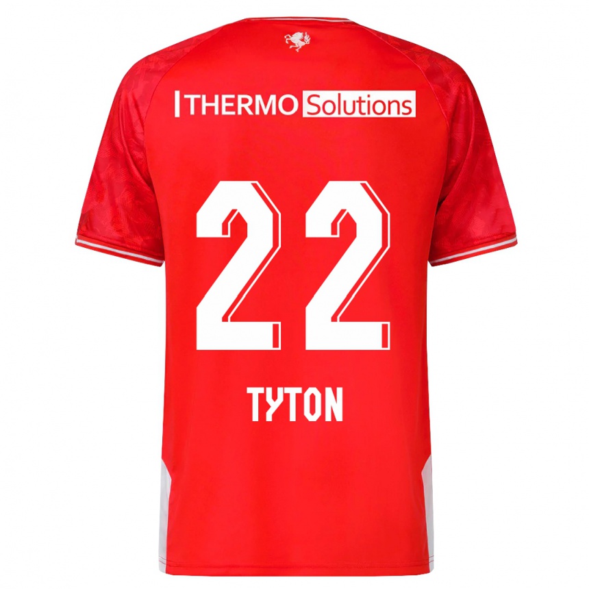 Hombre Fútbol Camiseta Przemyslaw Tyton #22 Rojo 1ª Equipación 2023/24 Perú