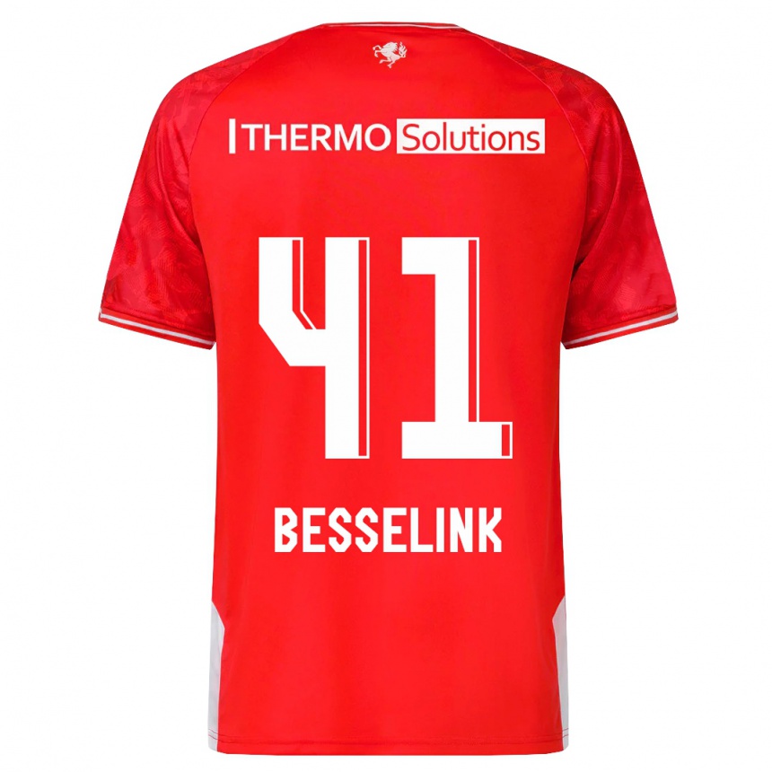 Hombre Fútbol Camiseta Gijs Besselink #41 Rojo 1ª Equipación 2023/24 Perú