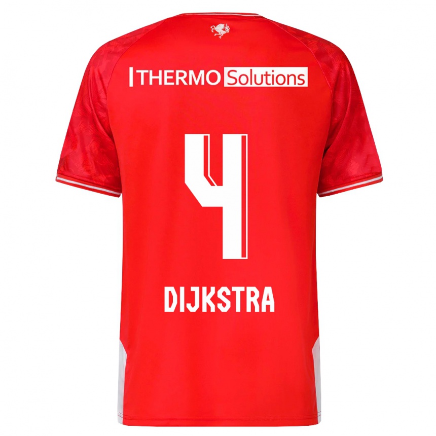 Hombre Fútbol Camiseta Caitlin Dijkstra #4 Rojo 1ª Equipación 2023/24 Perú