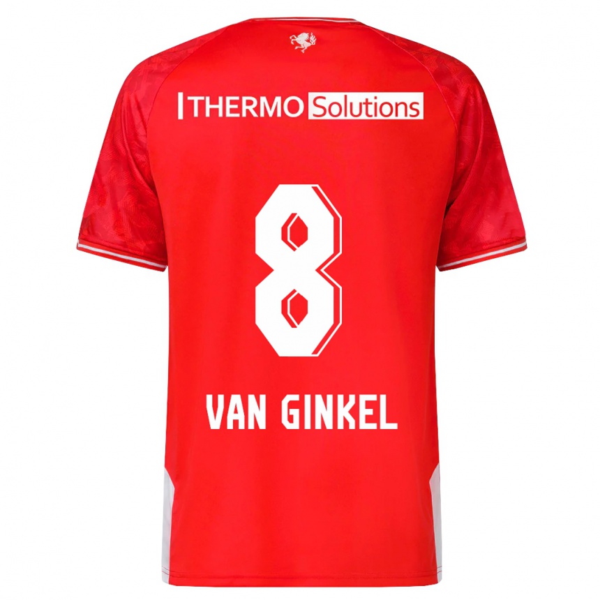 Hombre Fútbol Camiseta Danique Van Ginkel #8 Rojo 1ª Equipación 2023/24 Perú