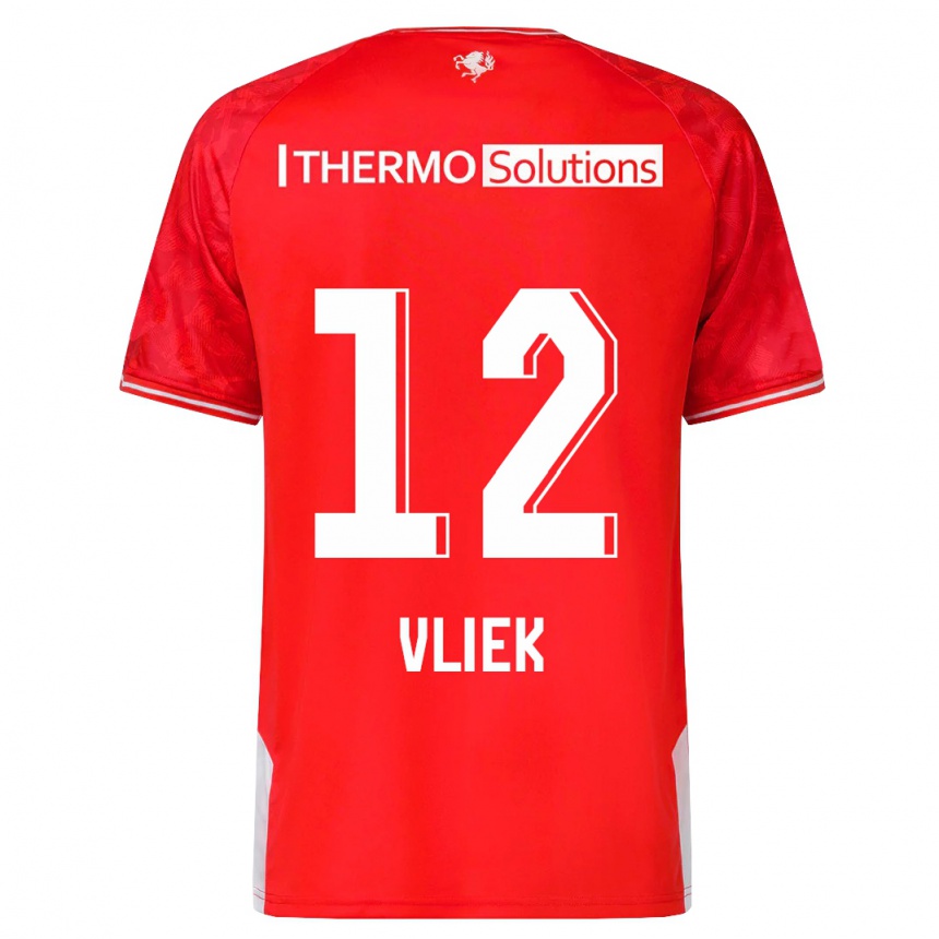 Hombre Fútbol Camiseta Leonie Vliek #12 Rojo 1ª Equipación 2023/24 Perú