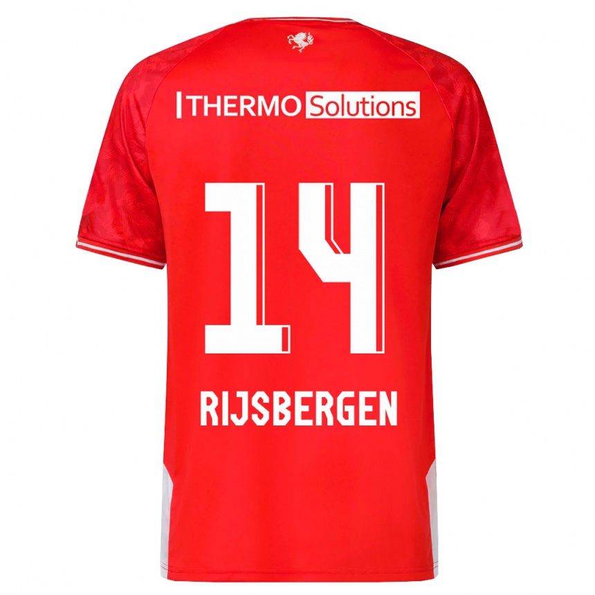 Hombre Fútbol Camiseta Liz Rijsbergen #14 Rojo 1ª Equipación 2023/24 Perú