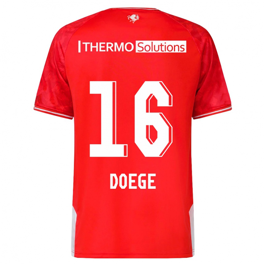 Hombre Fútbol Camiseta Leonie Doege #16 Rojo 1ª Equipación 2023/24 Perú