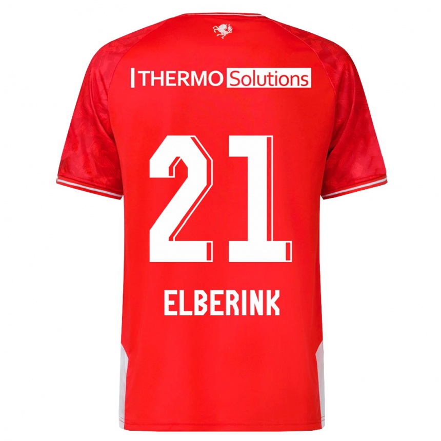 Hombre Fútbol Camiseta Eva Oude Elberink #21 Rojo 1ª Equipación 2023/24 Perú