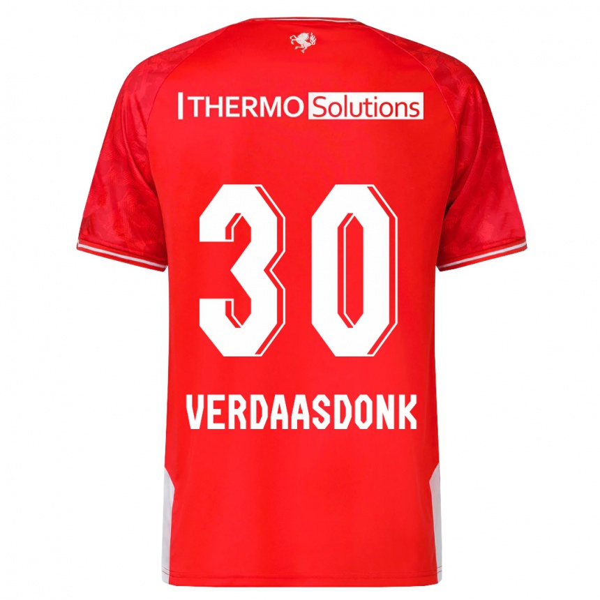 Hombre Fútbol Camiseta Suus Verdaasdonk #30 Rojo 1ª Equipación 2023/24 Perú