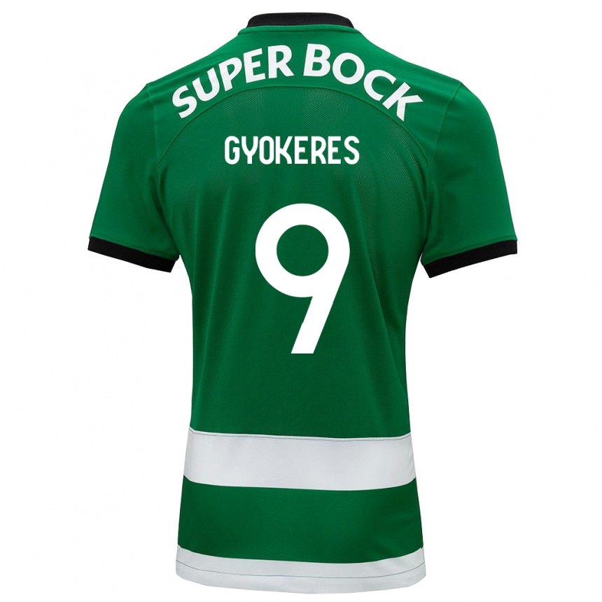 Hombre Fútbol Camiseta Viktor Gyökeres #9 Verde 1ª Equipación 2023/24 Perú