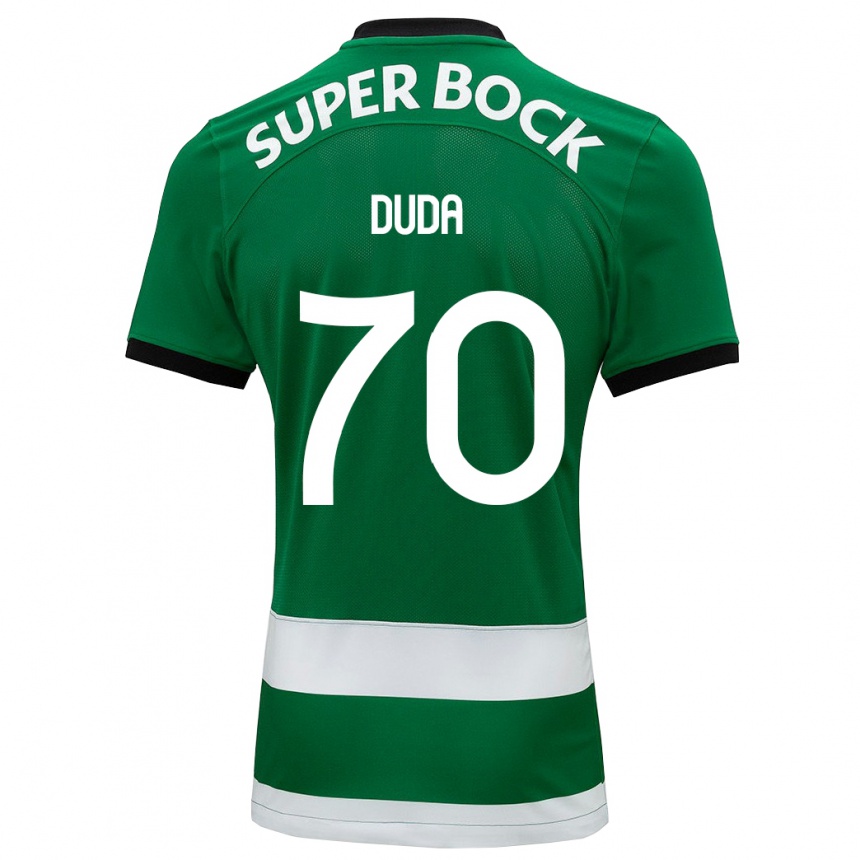 Hombre Fútbol Camiseta Dudá #70 Verde 1ª Equipación 2023/24 Perú