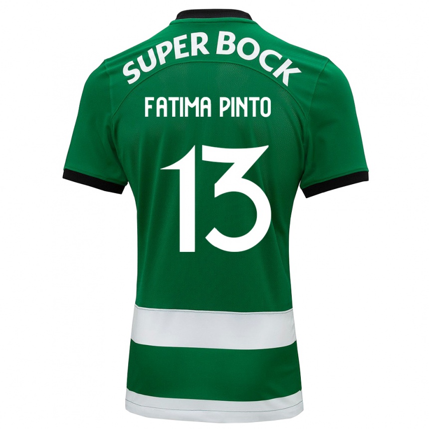 Hombre Fútbol Camiseta Fátima Alexandra Figueira Pinto #13 Verde 1ª Equipación 2023/24 Perú