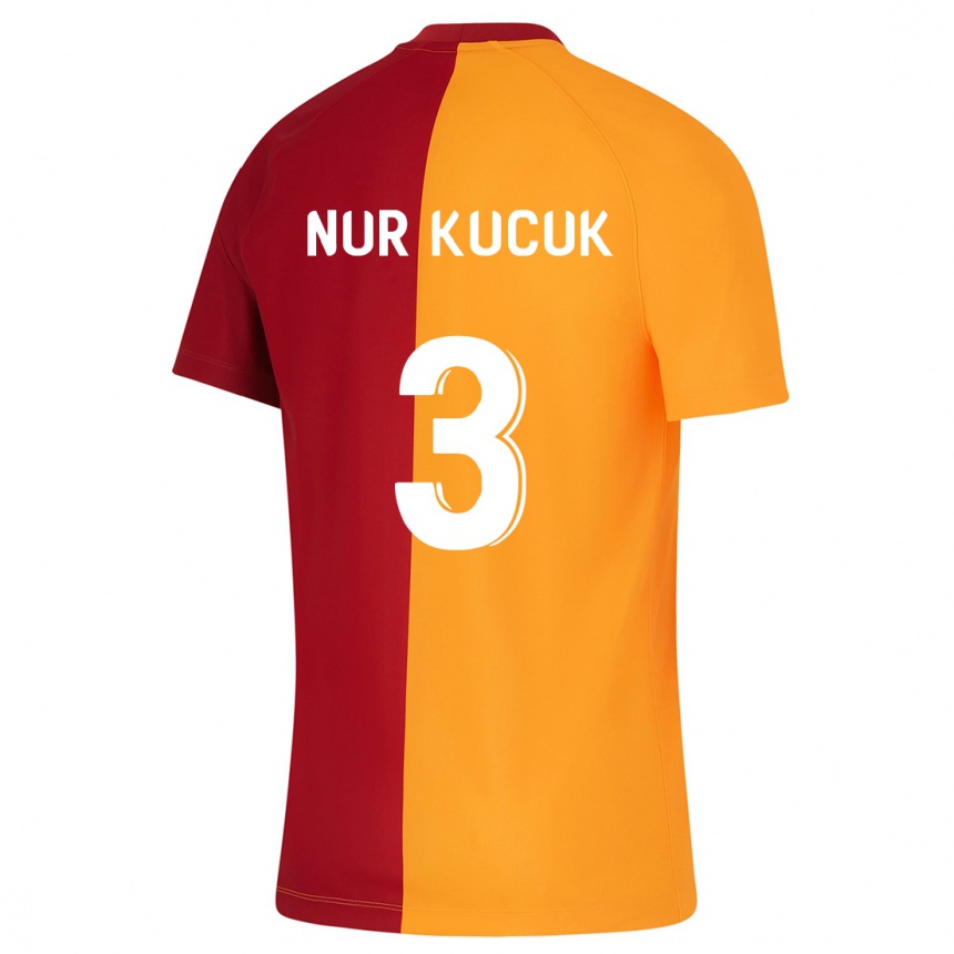 Hombre Fútbol Camiseta Rabia Nur Küçük #3 Naranja 1ª Equipación 2023/24 Perú