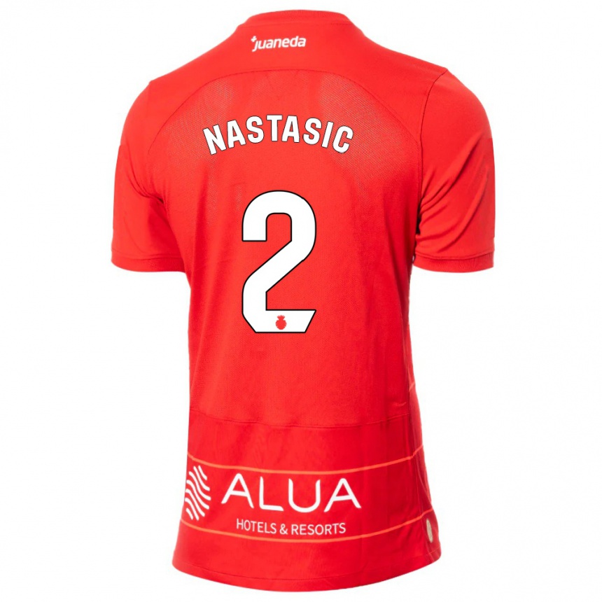 Hombre Fútbol Camiseta Matija Nastasic #2 Rojo 1ª Equipación 2023/24 Perú